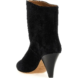 Black Calfskin Ankle Boots