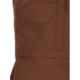 Brown Polyamide Short Dress