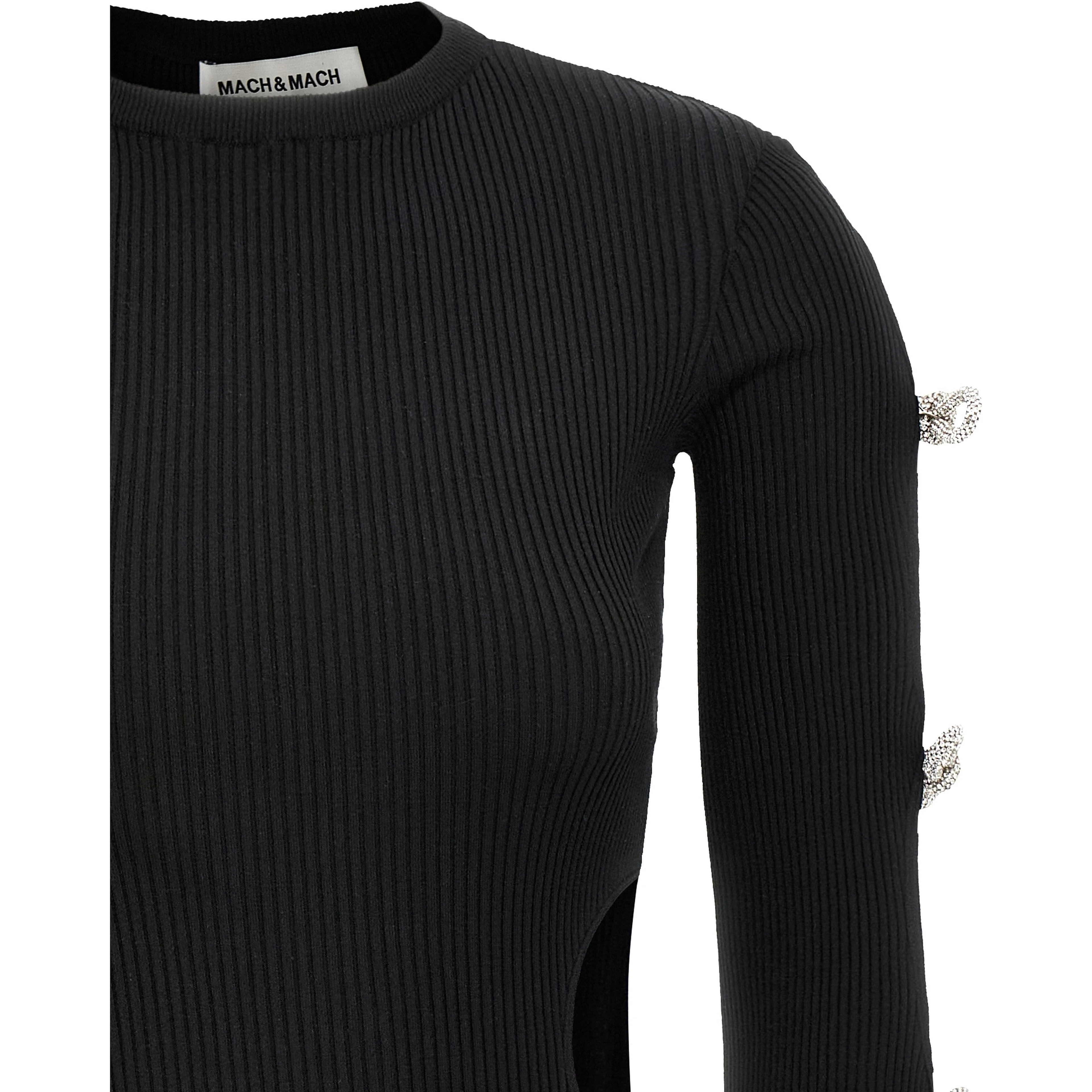 Black Viscose Short Dress