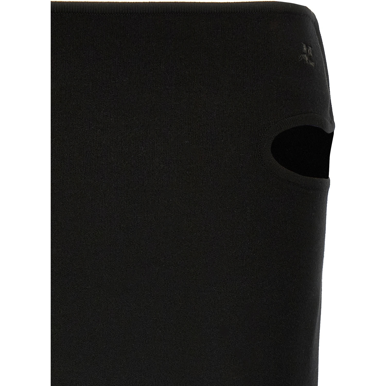 Black Viscose Long Skirt