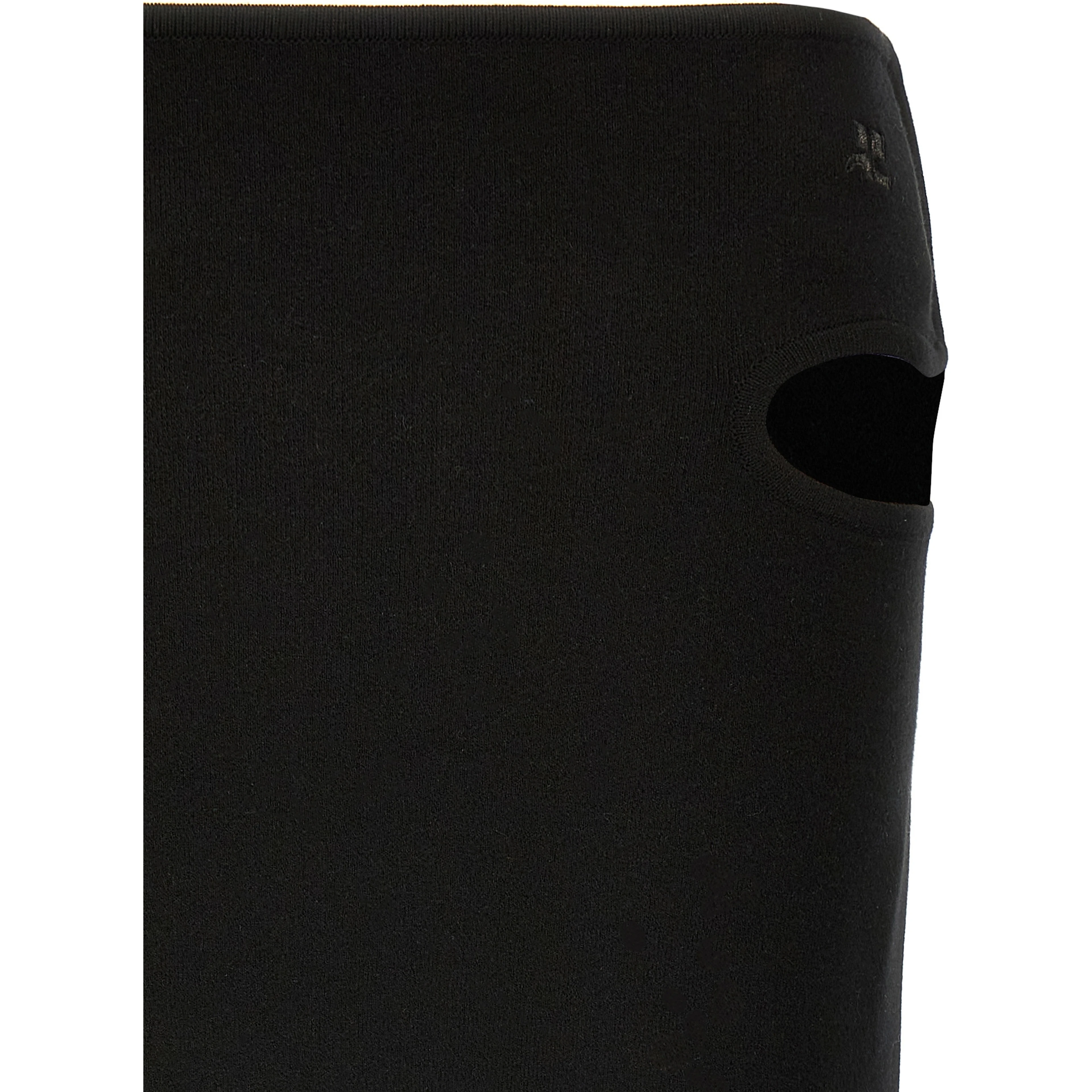 Black Viscose Long Skirt