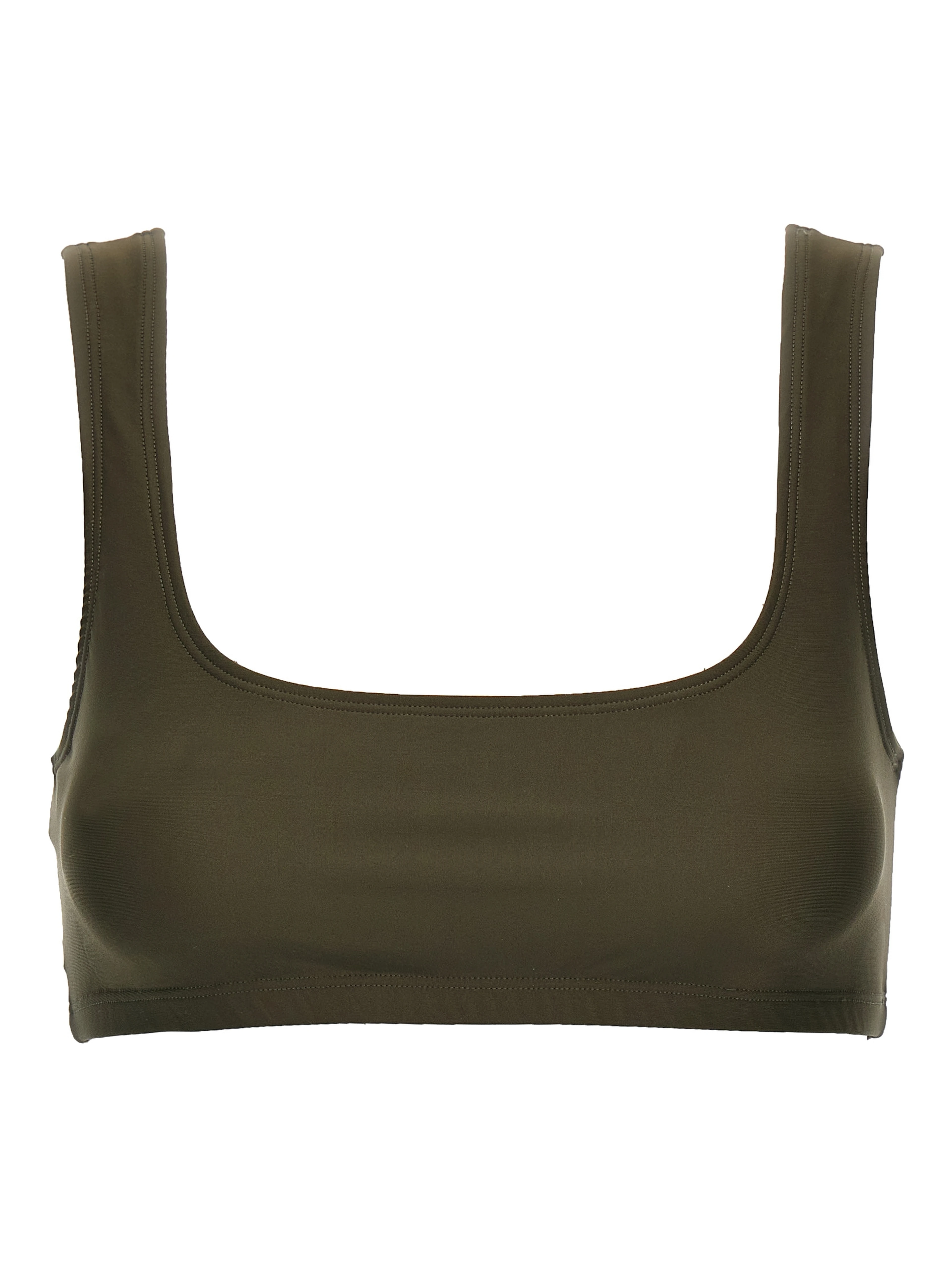 Brown Polyamide Tank Tops