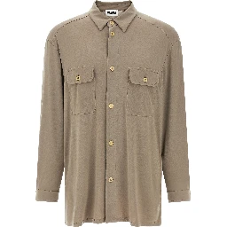 Gray Polyester Blouse