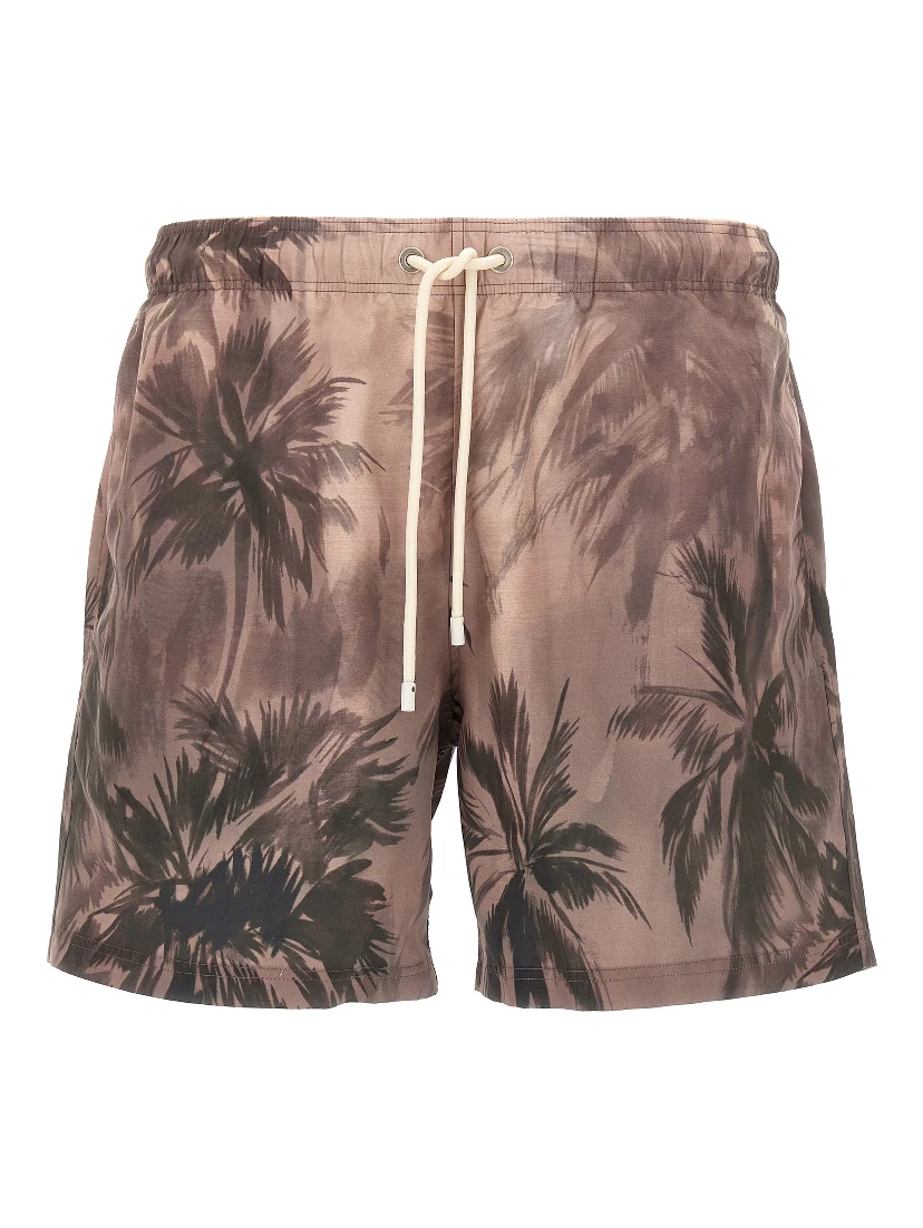 Multicolor Polyester Swim Shorts