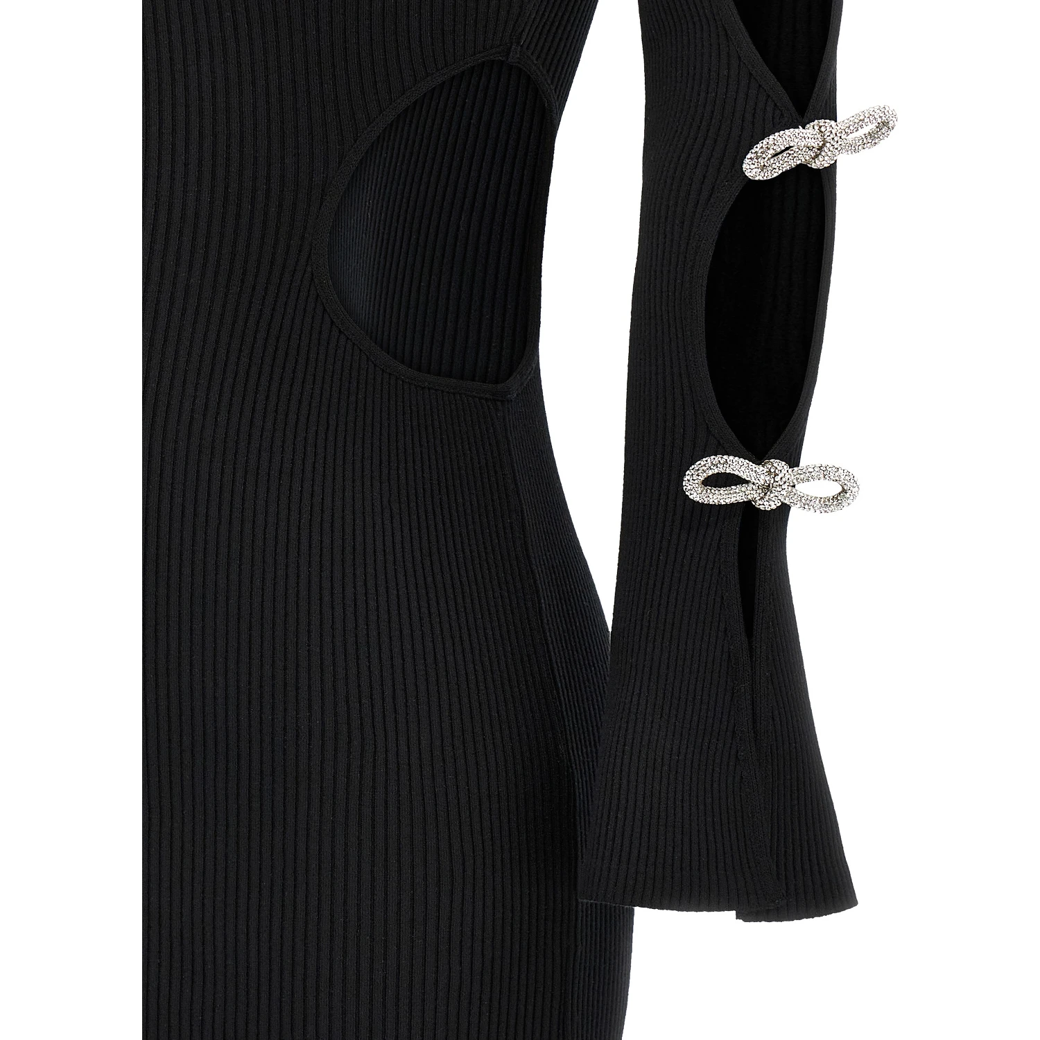 Black Viscose Short Dress