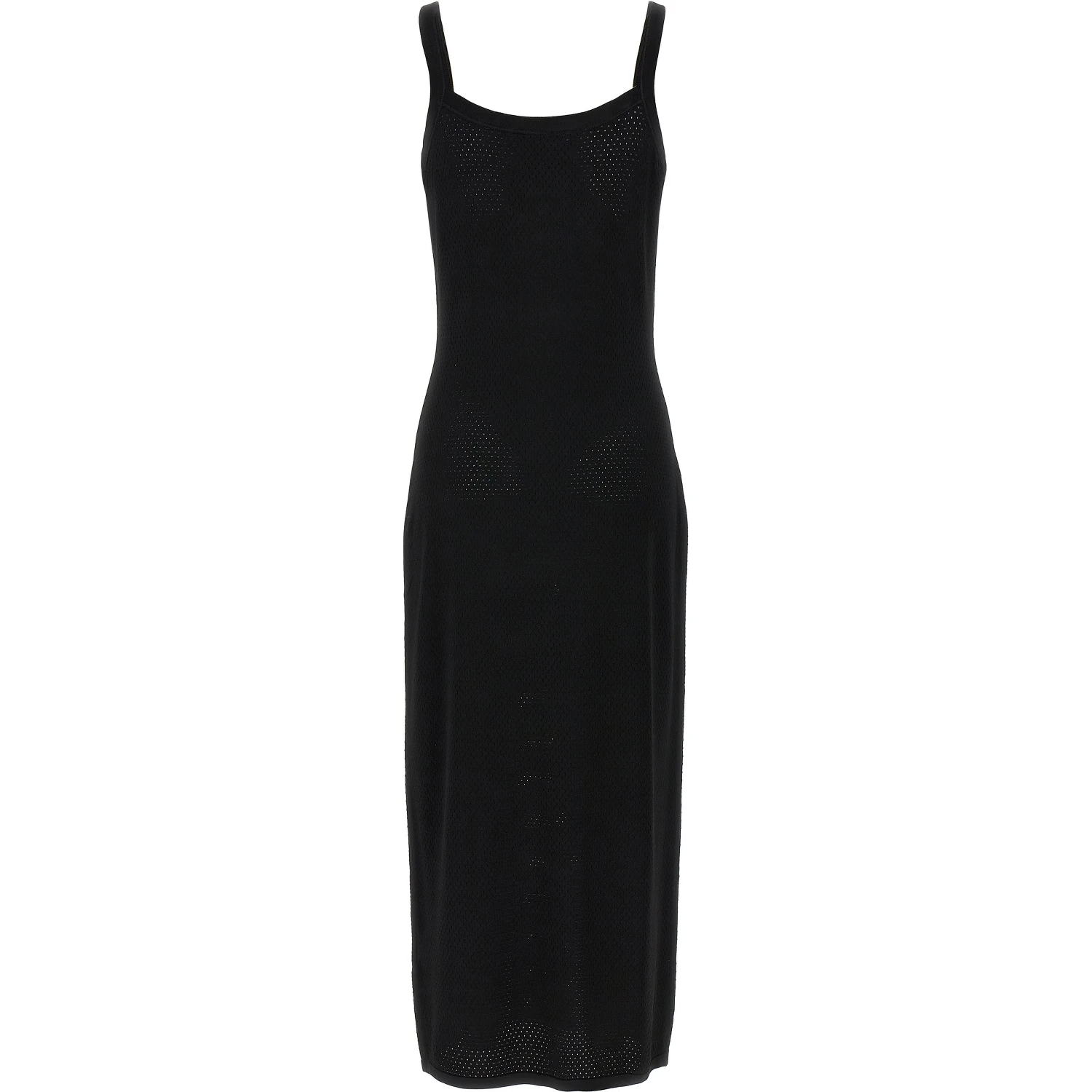 Black Viscose Midi Dress