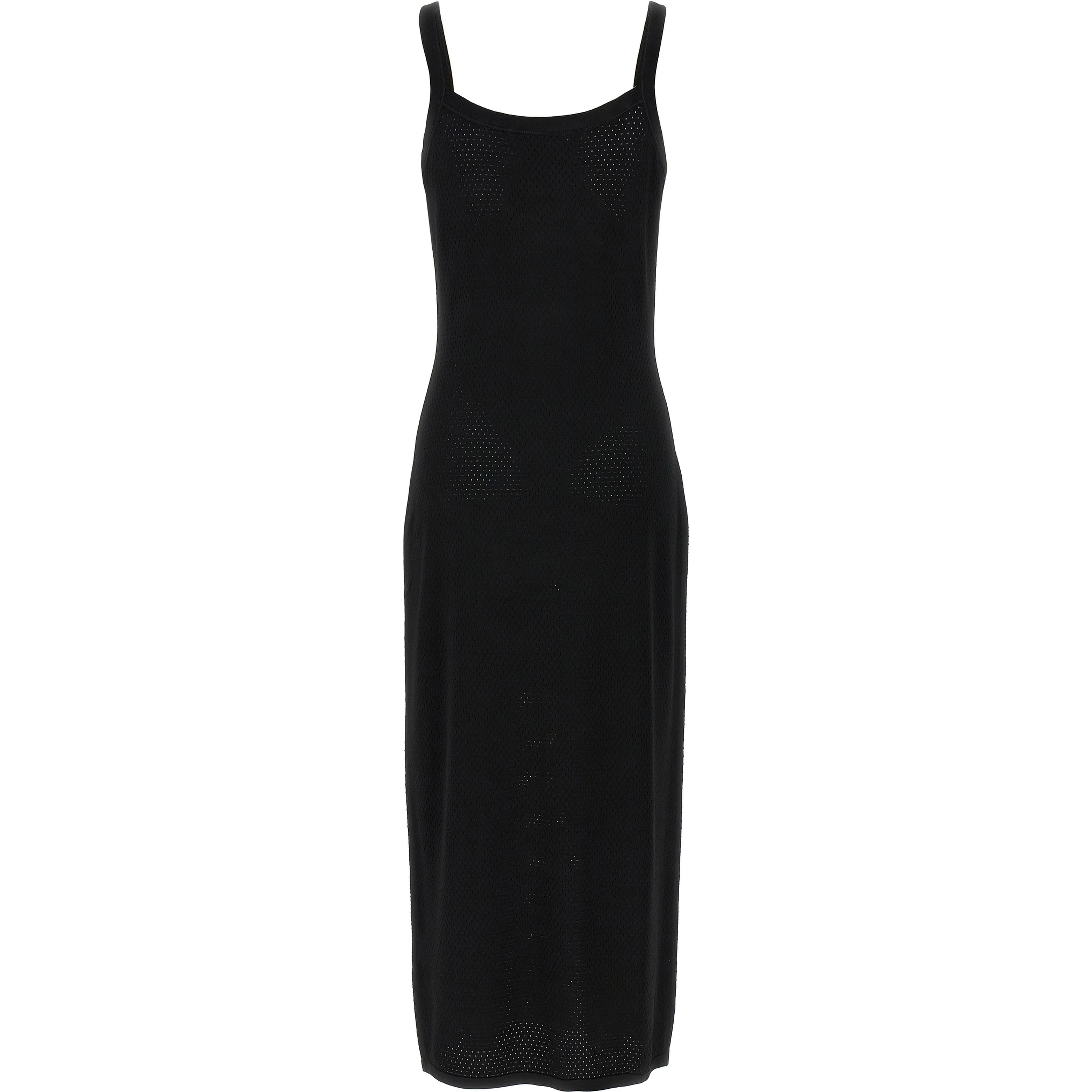 Black Viscose Midi Dress