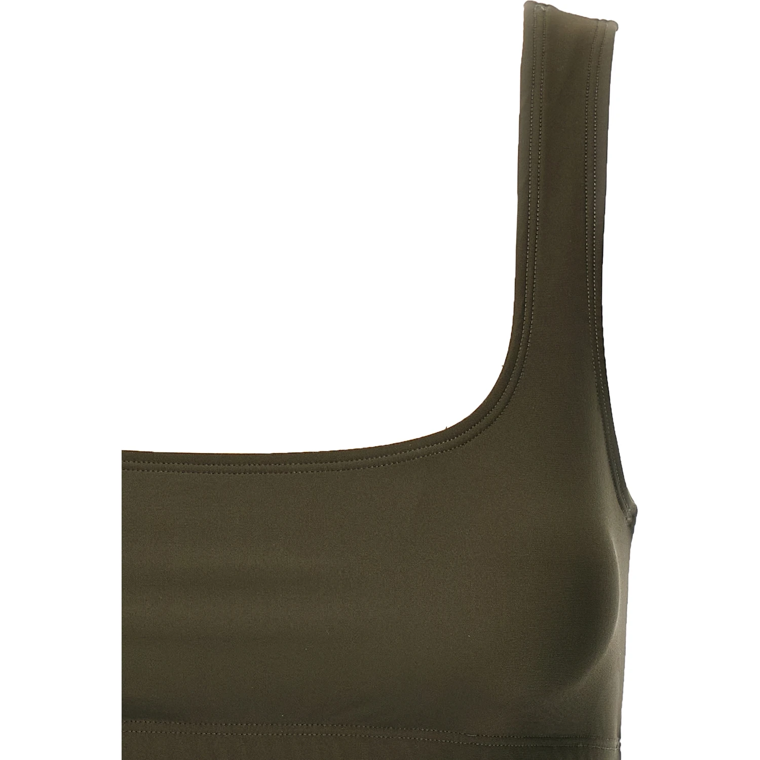 Brown Polyamide Tank Tops