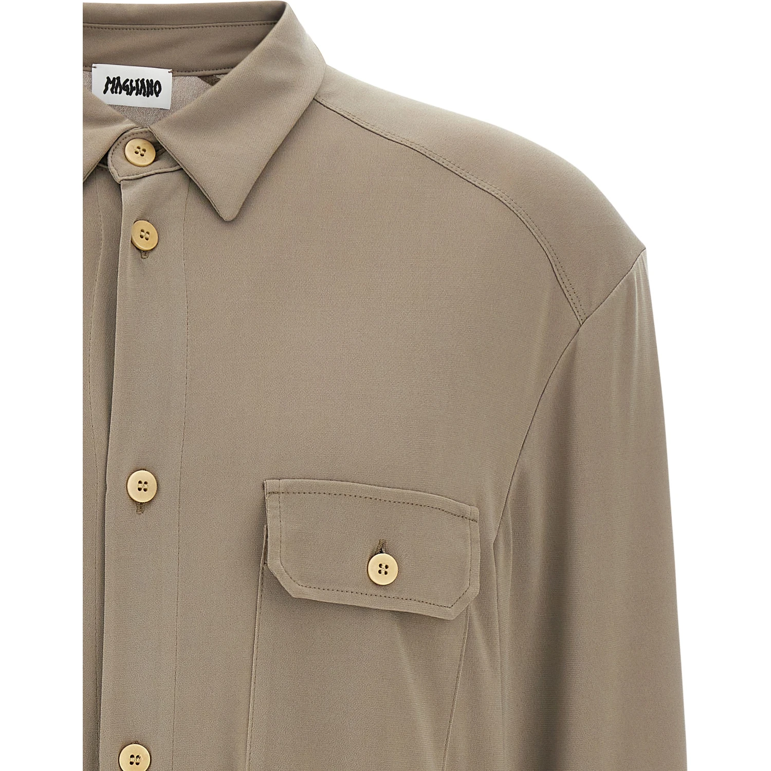 Gray Polyester Blouse