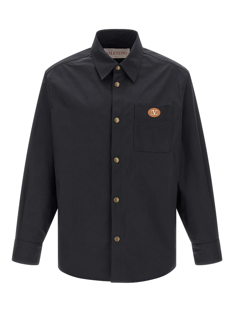 Blue Polyester Full-Length Jacket