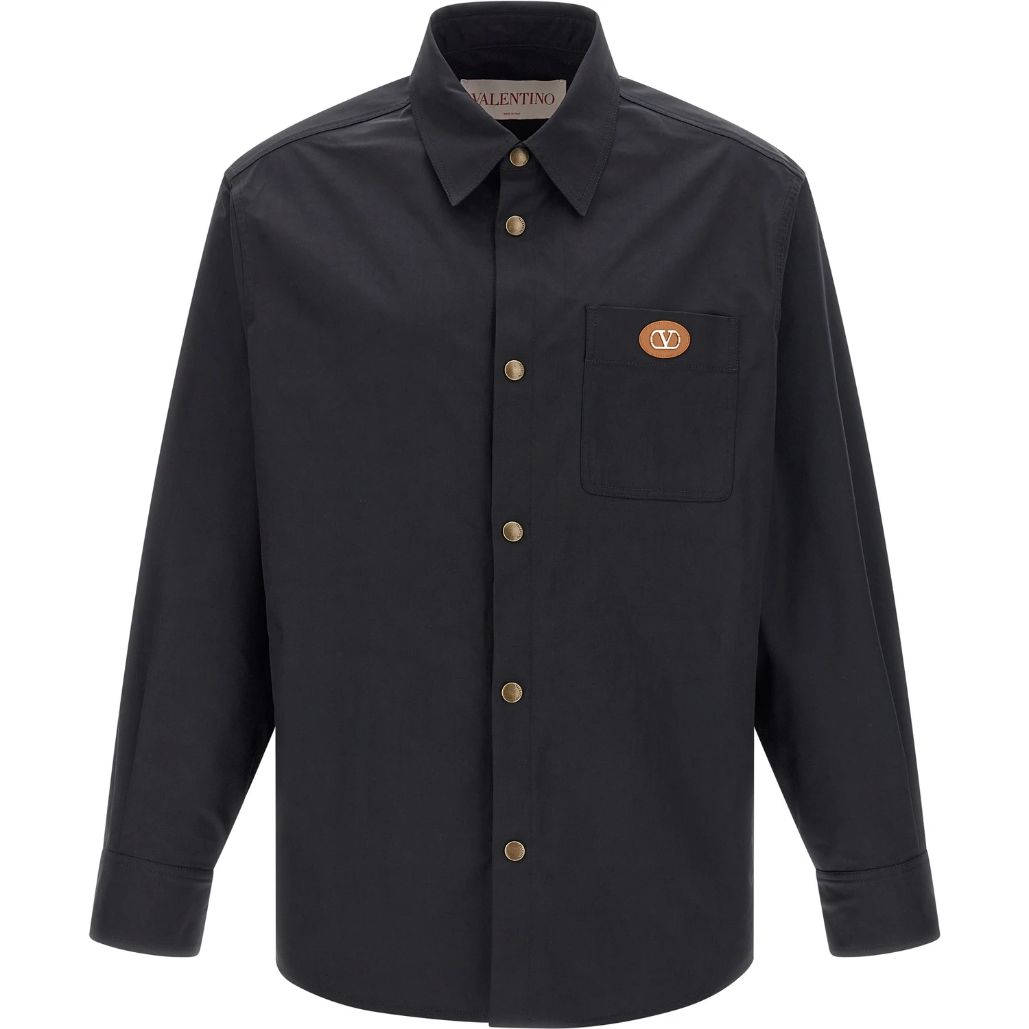 Blue Polyester Full-Length Jacket