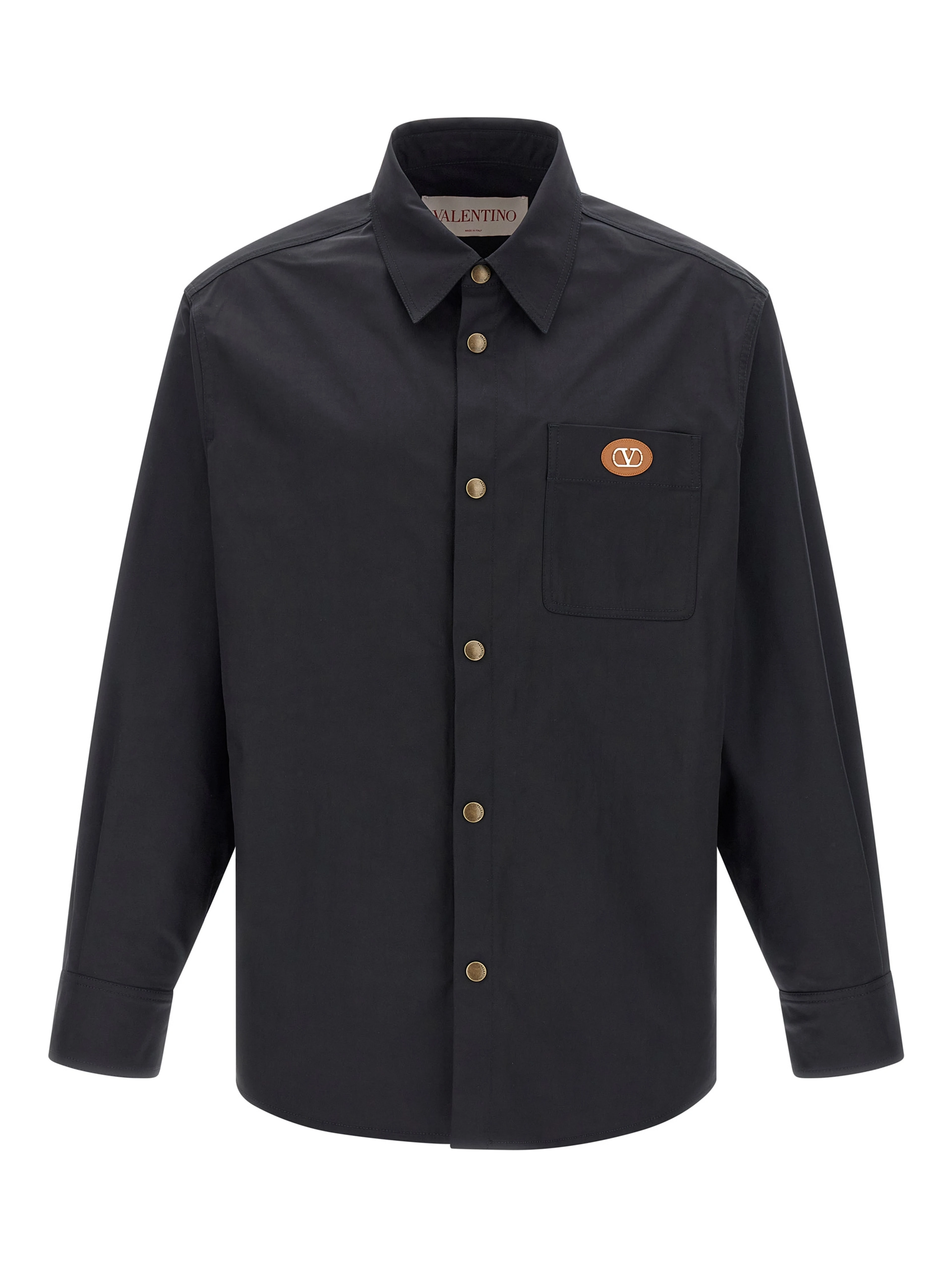 Blue Polyester Full-Length Jacket