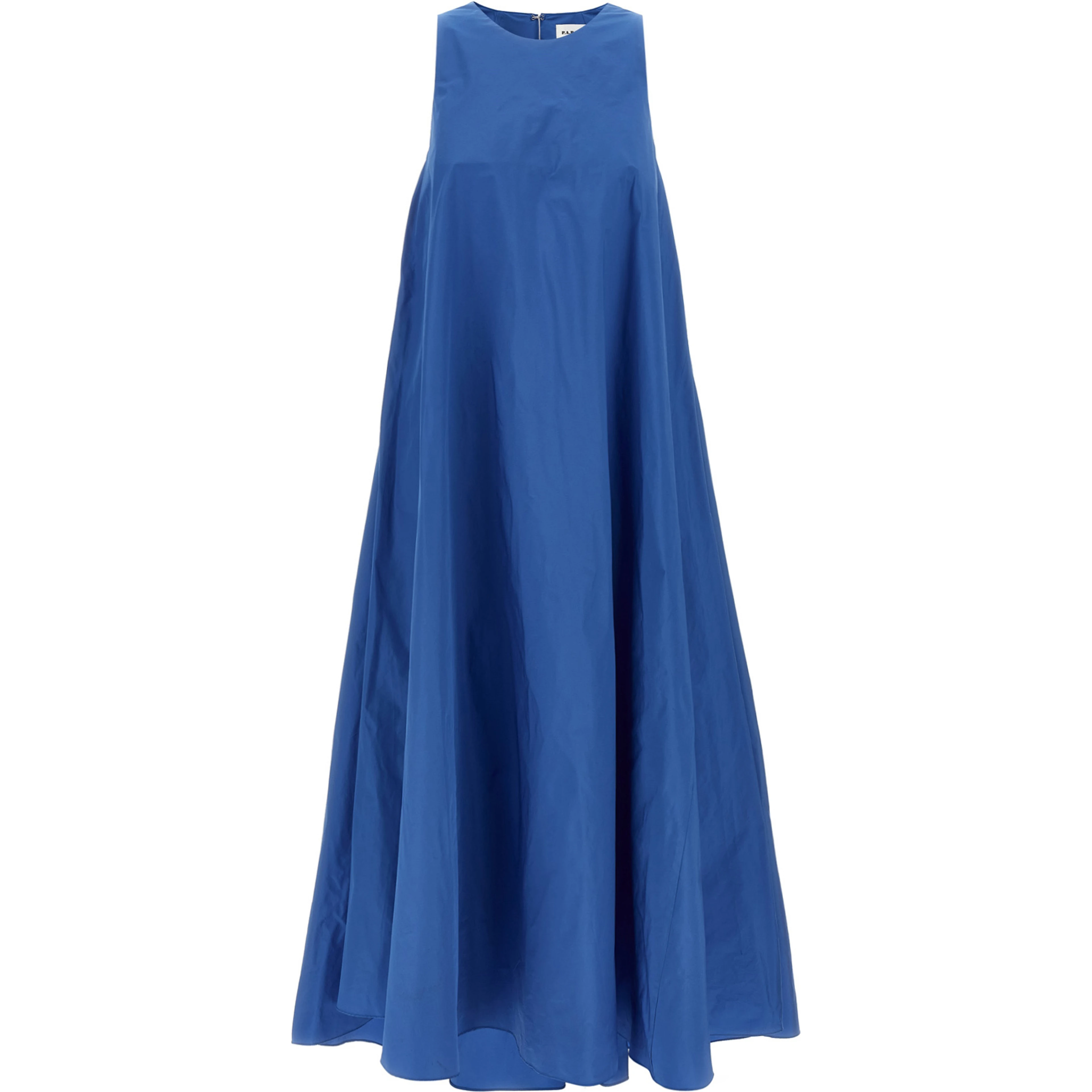 Blue Polyester Long Dress