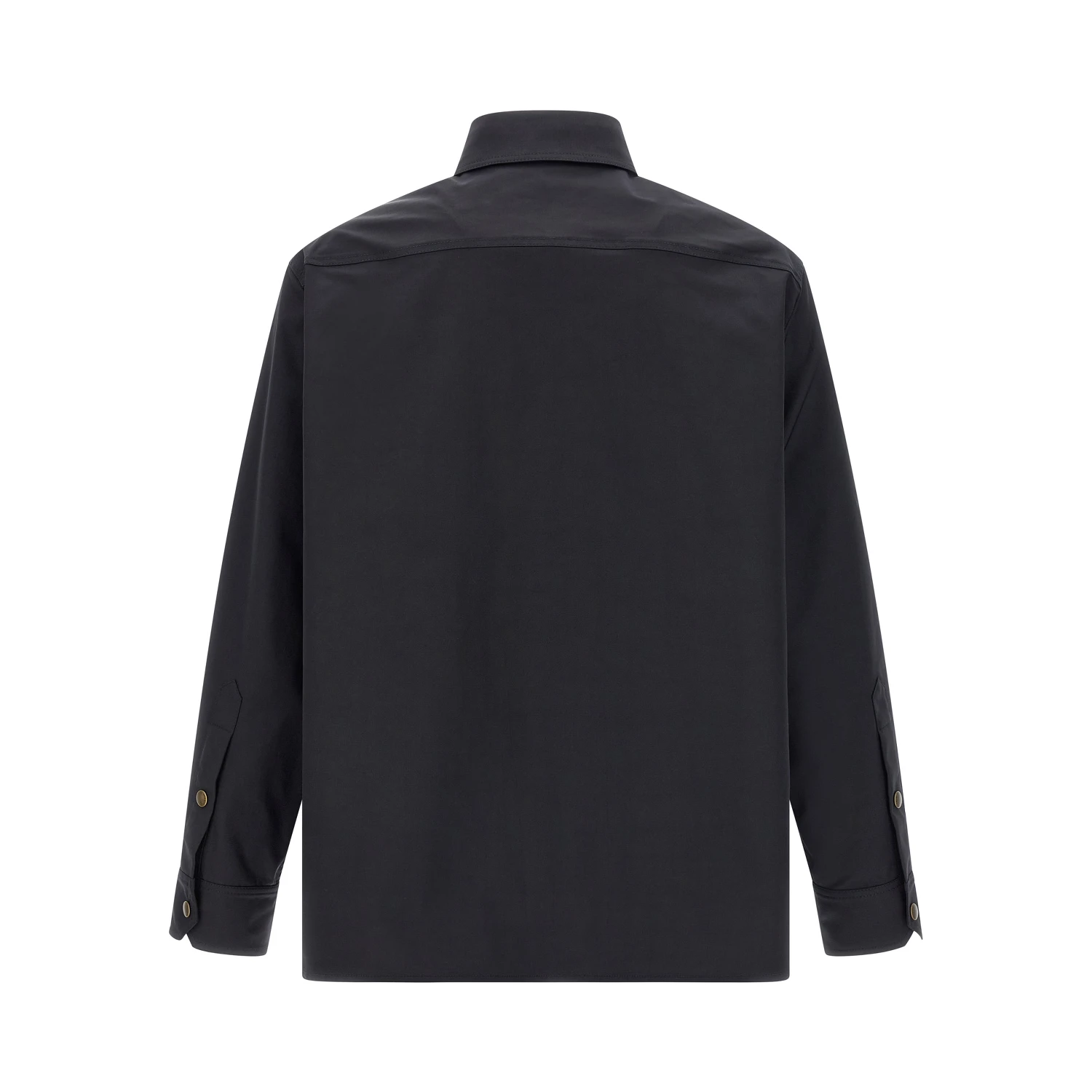 Blue Polyester Full-Length Jacket