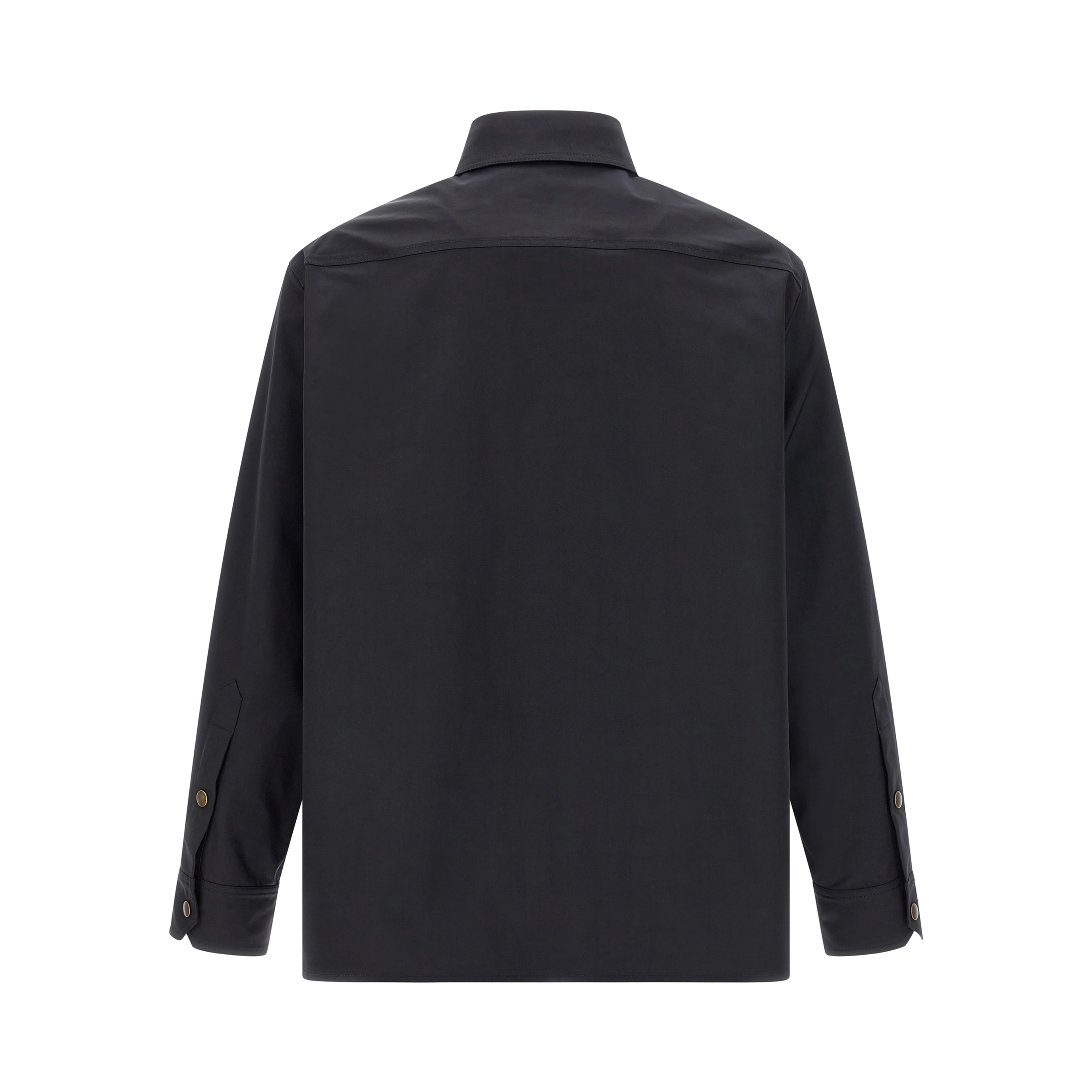 Blue Polyester Full-Length Jacket