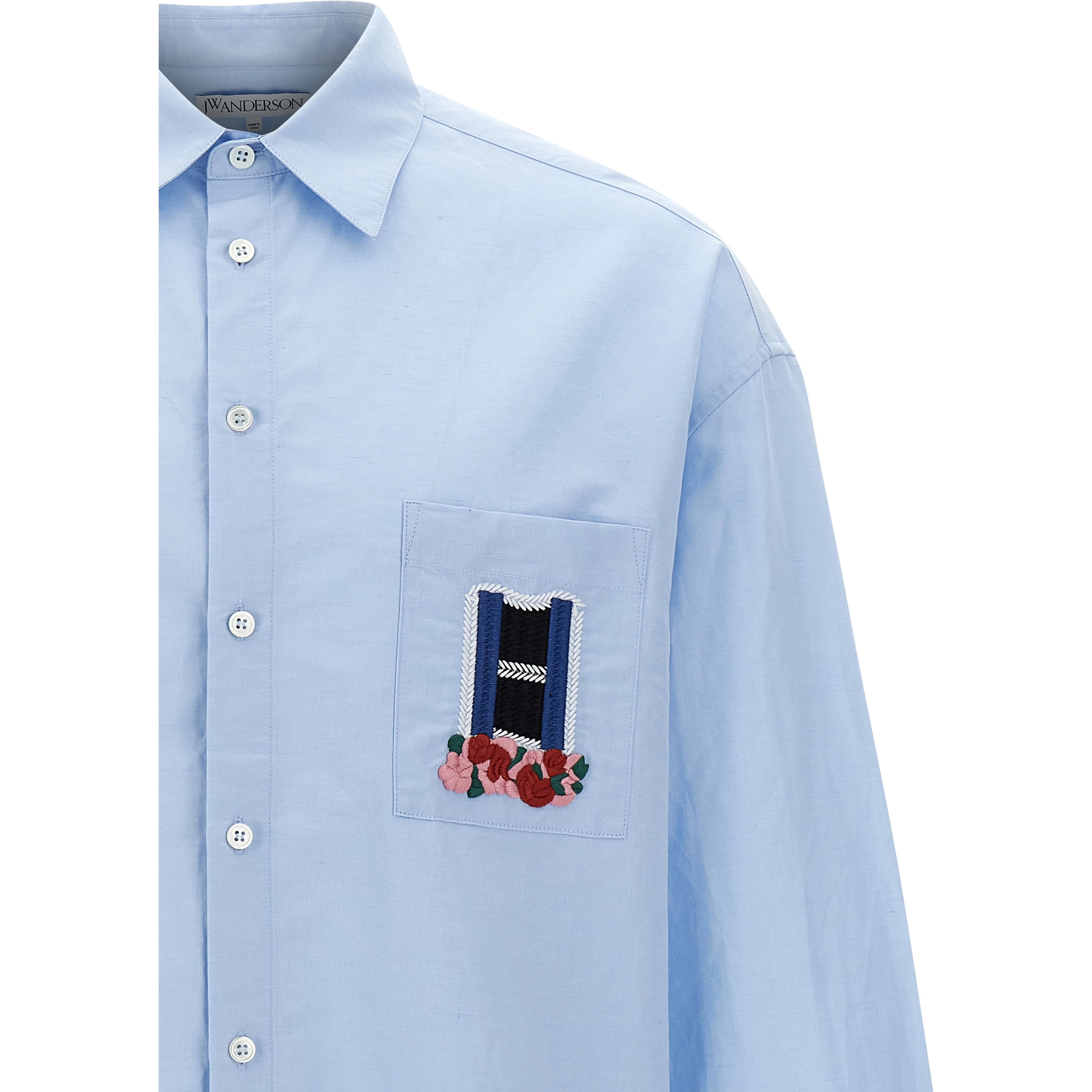 Blue Linen Blouse
