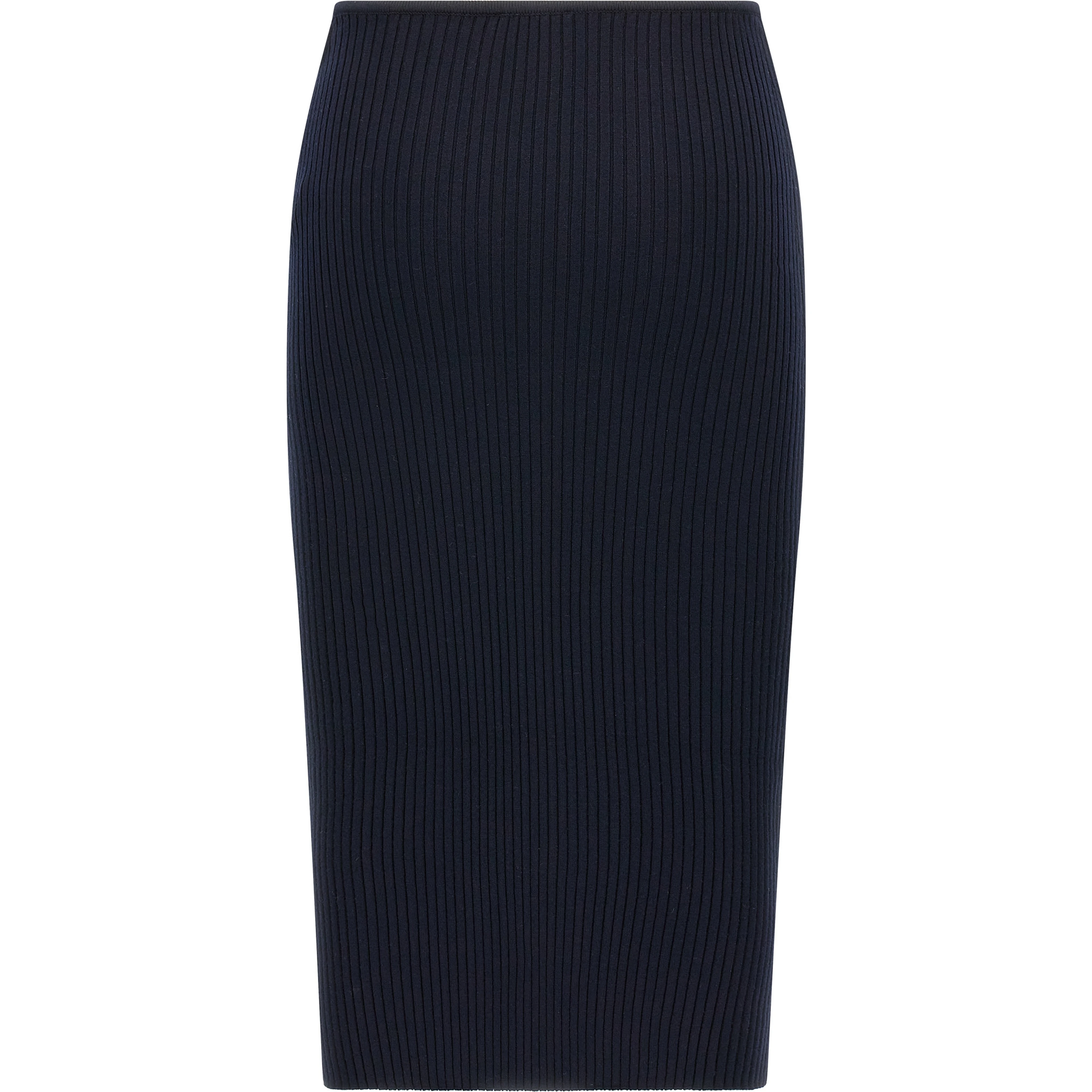 Blue Viscose Midi Skirt