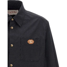 Blue Polyester Full-Length Jacket