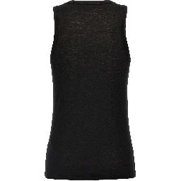 Black Cotton Sleeveles T-Shirt