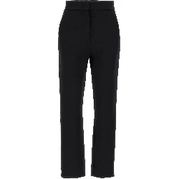 Black Polyamide Casual Pants