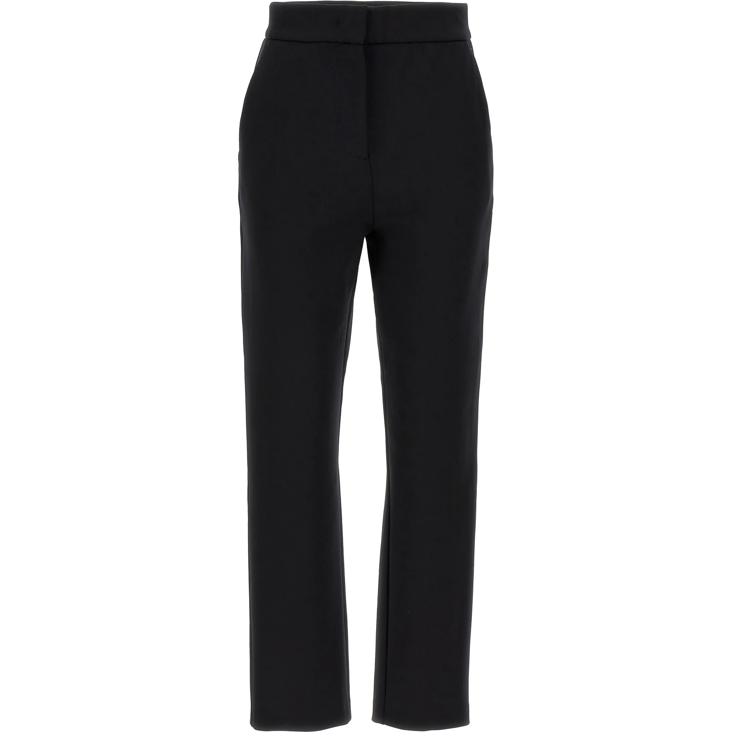 Black Polyamide Casual Pants