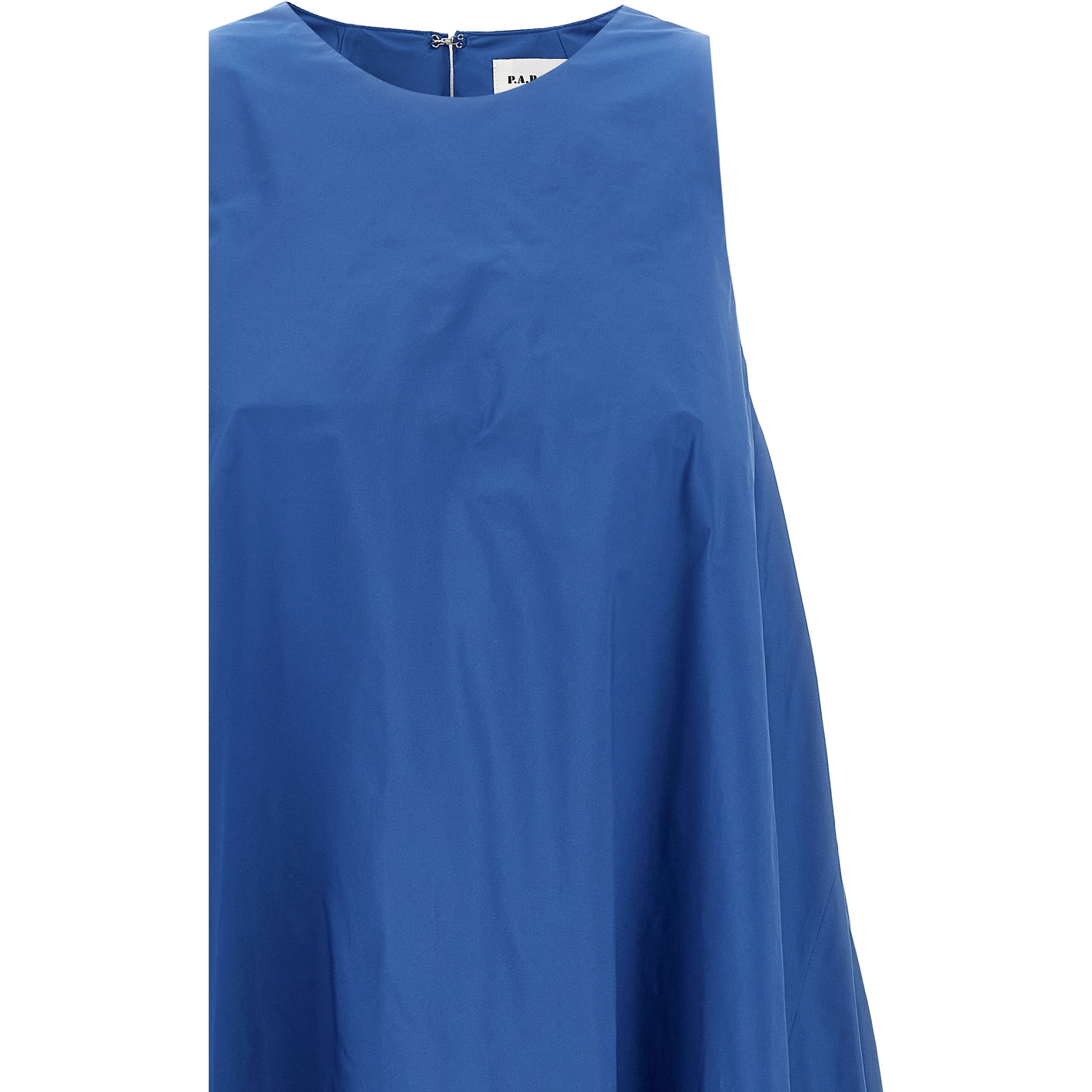 Blue Polyester Long Dress