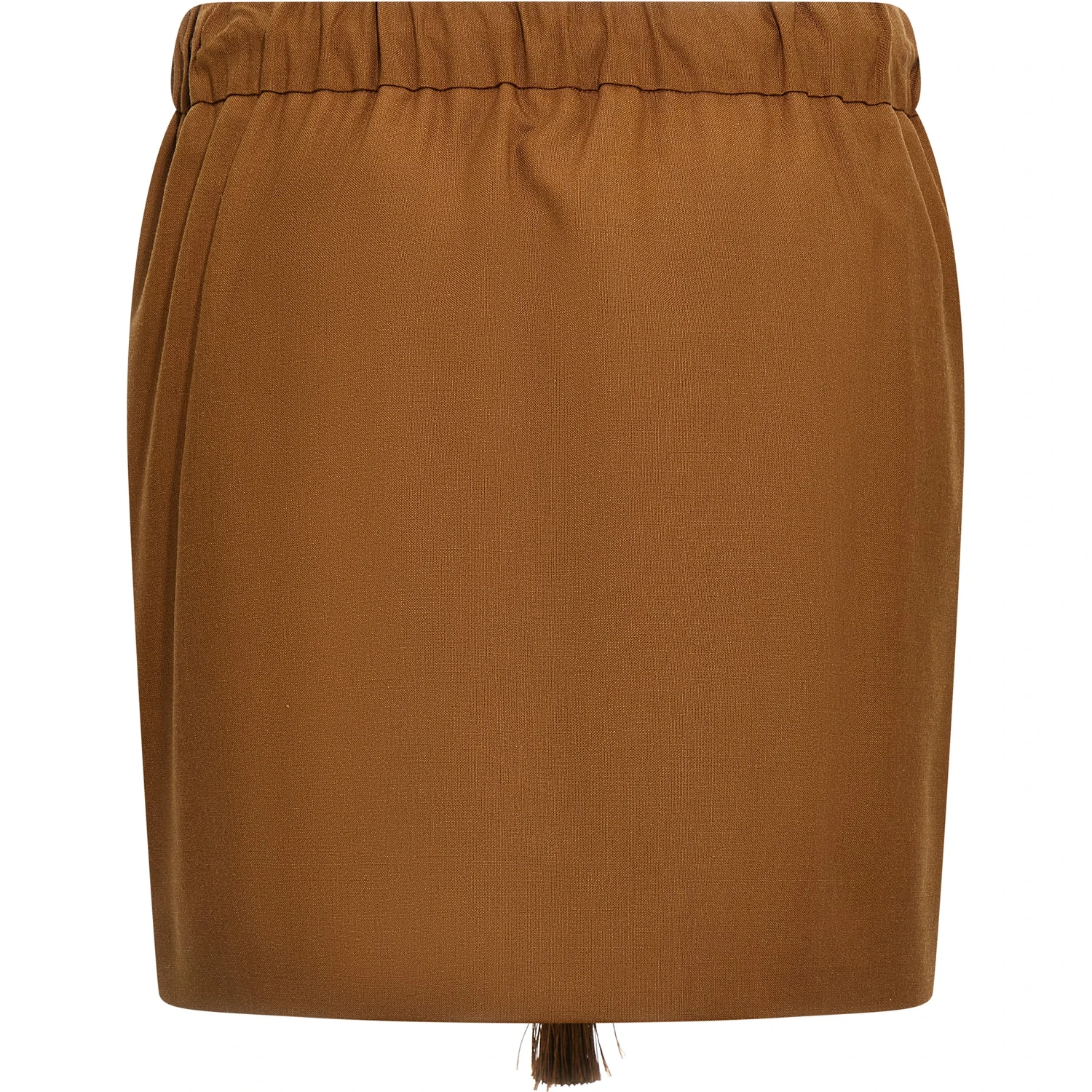 Brown Virgin Wool Long Skirt