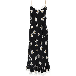 Black Silk Midi Dress