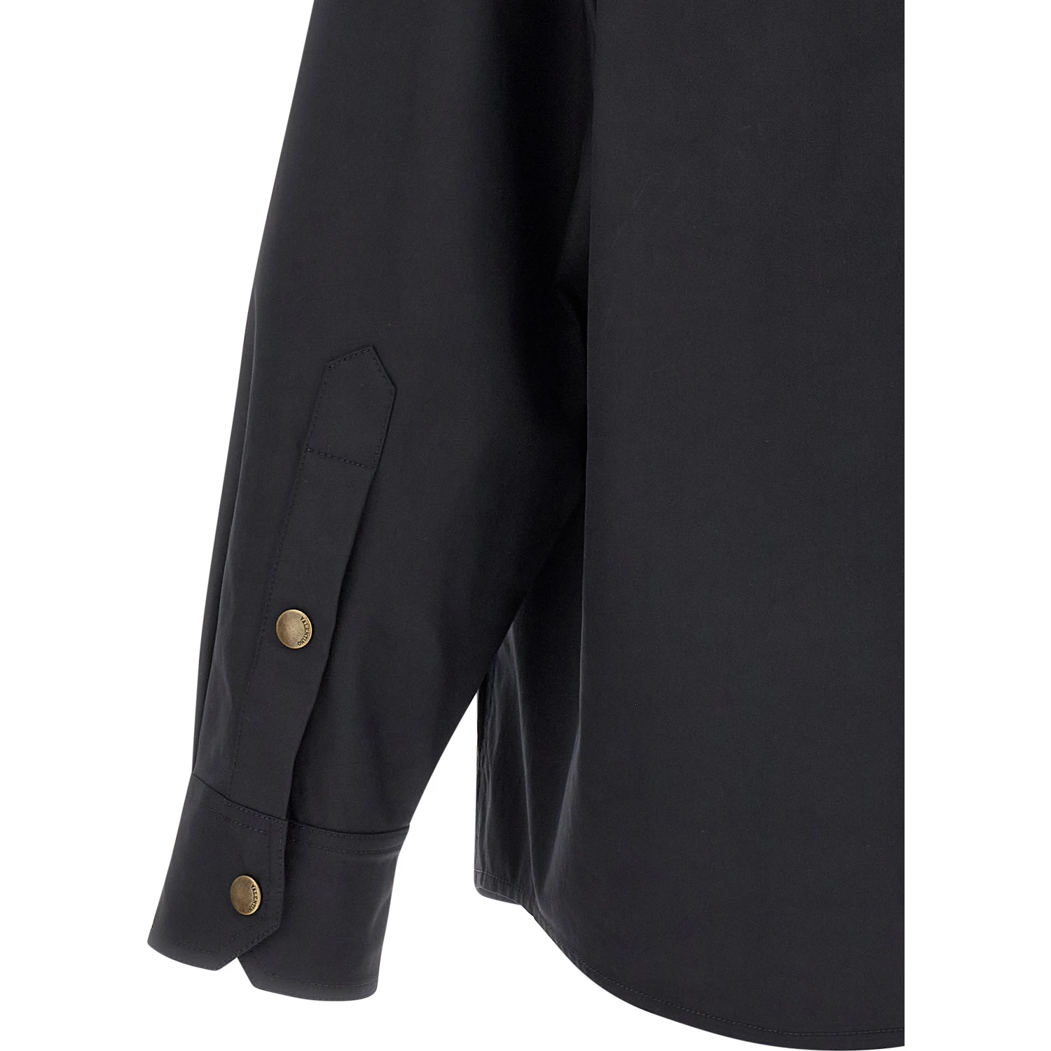 Blue Polyester Full-Length Jacket