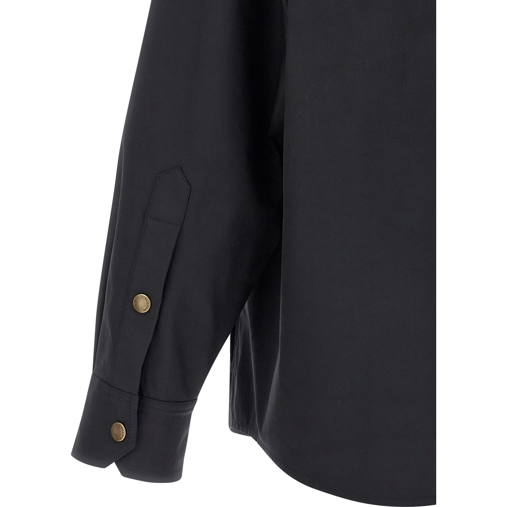 Blue Polyester Full-Length Jacket