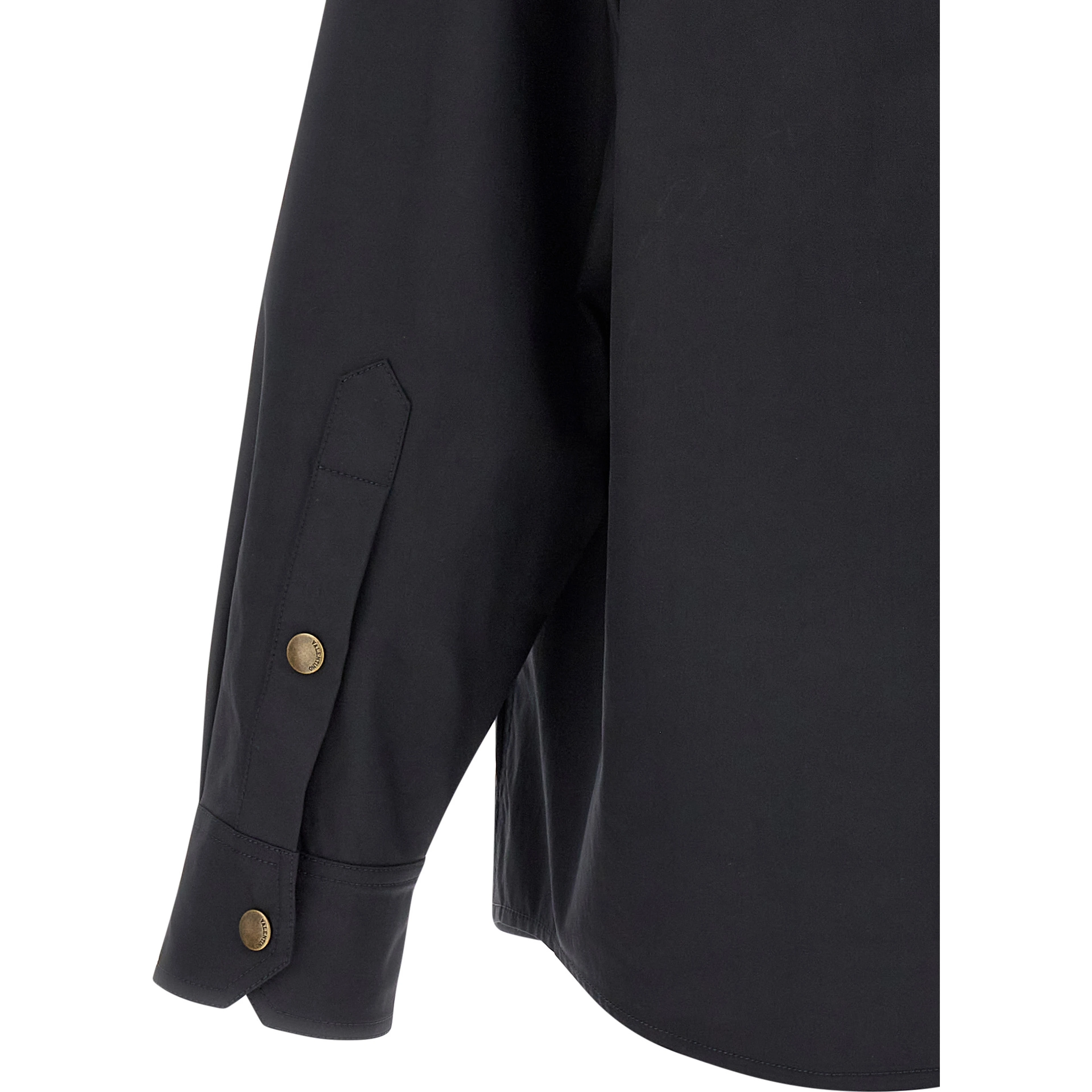 Blue Polyester Full-Length Jacket