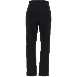 Black Polyamide Casual Pants
