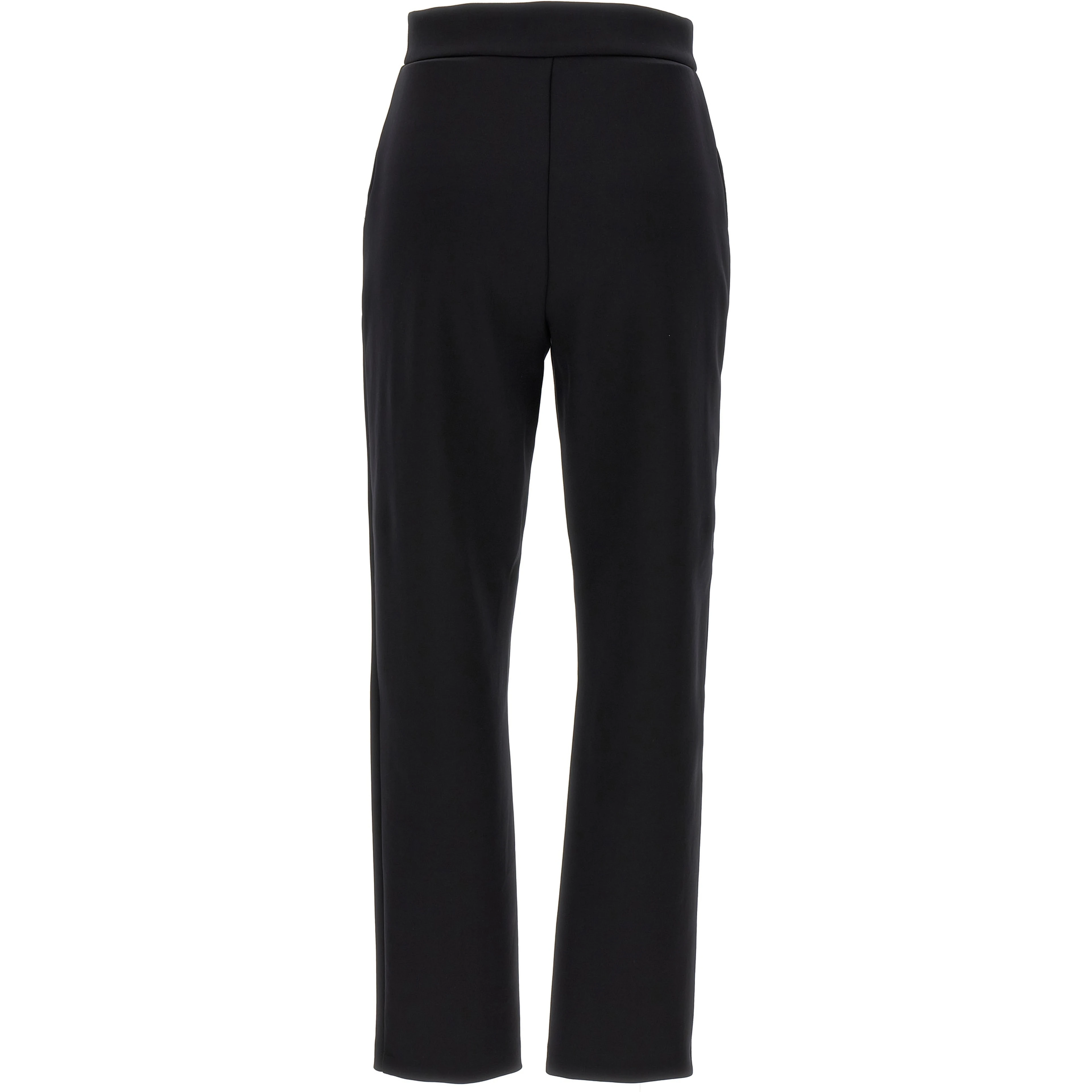 Black Polyamide Casual Pants
