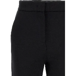 Black Polyamide Casual Pants