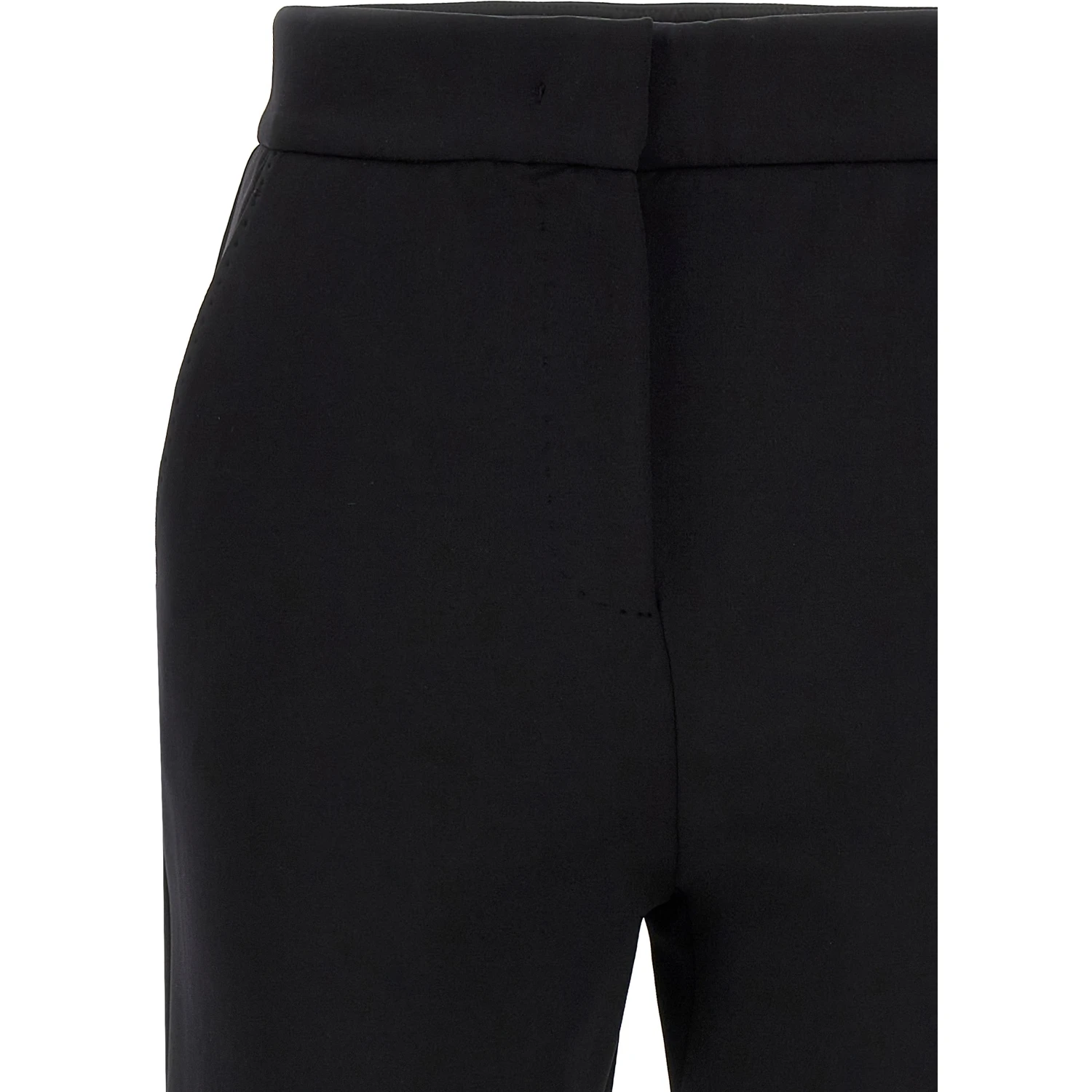 Black Polyamide Casual Pants