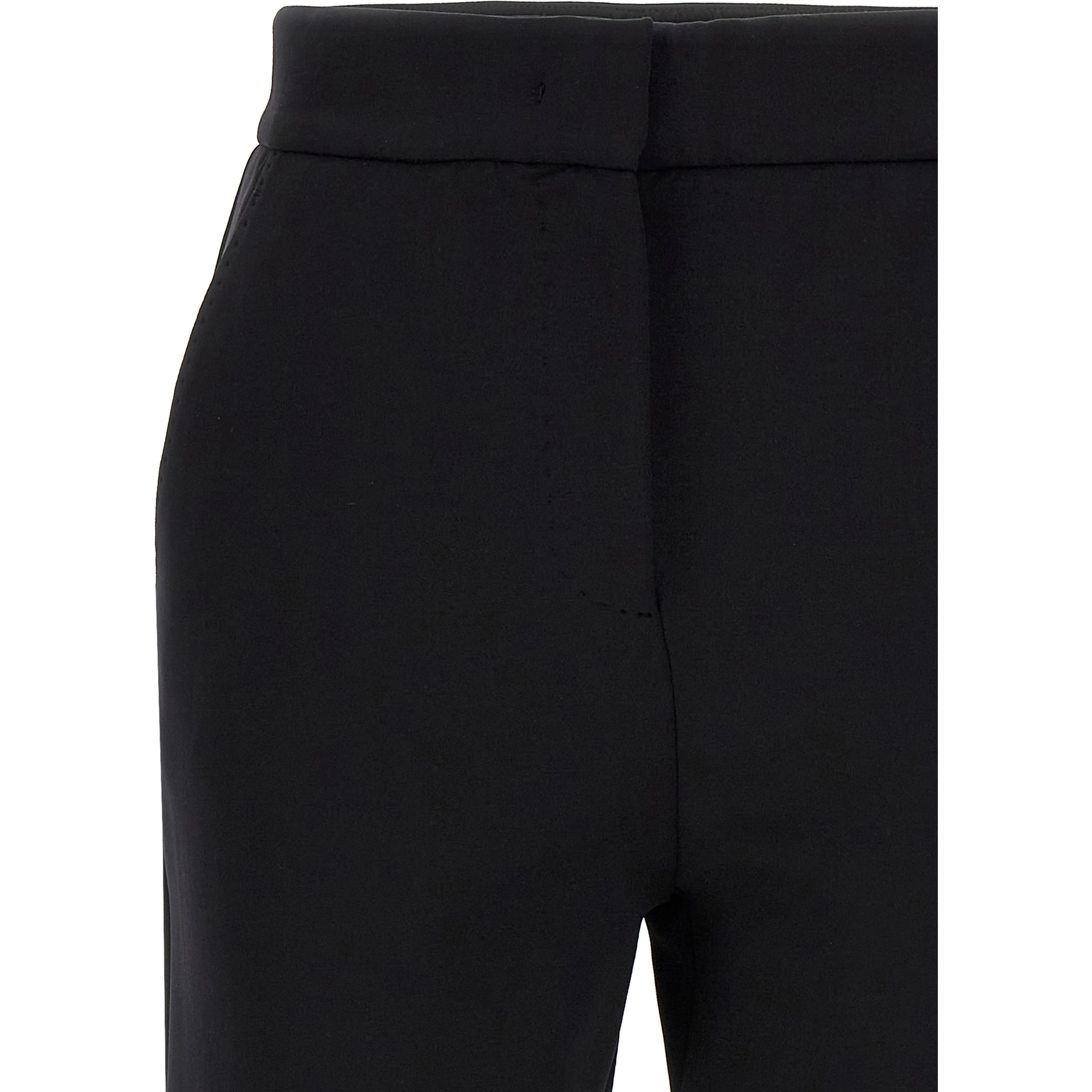 Black Polyamide Casual Pants