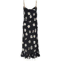 Black Silk Midi Dress