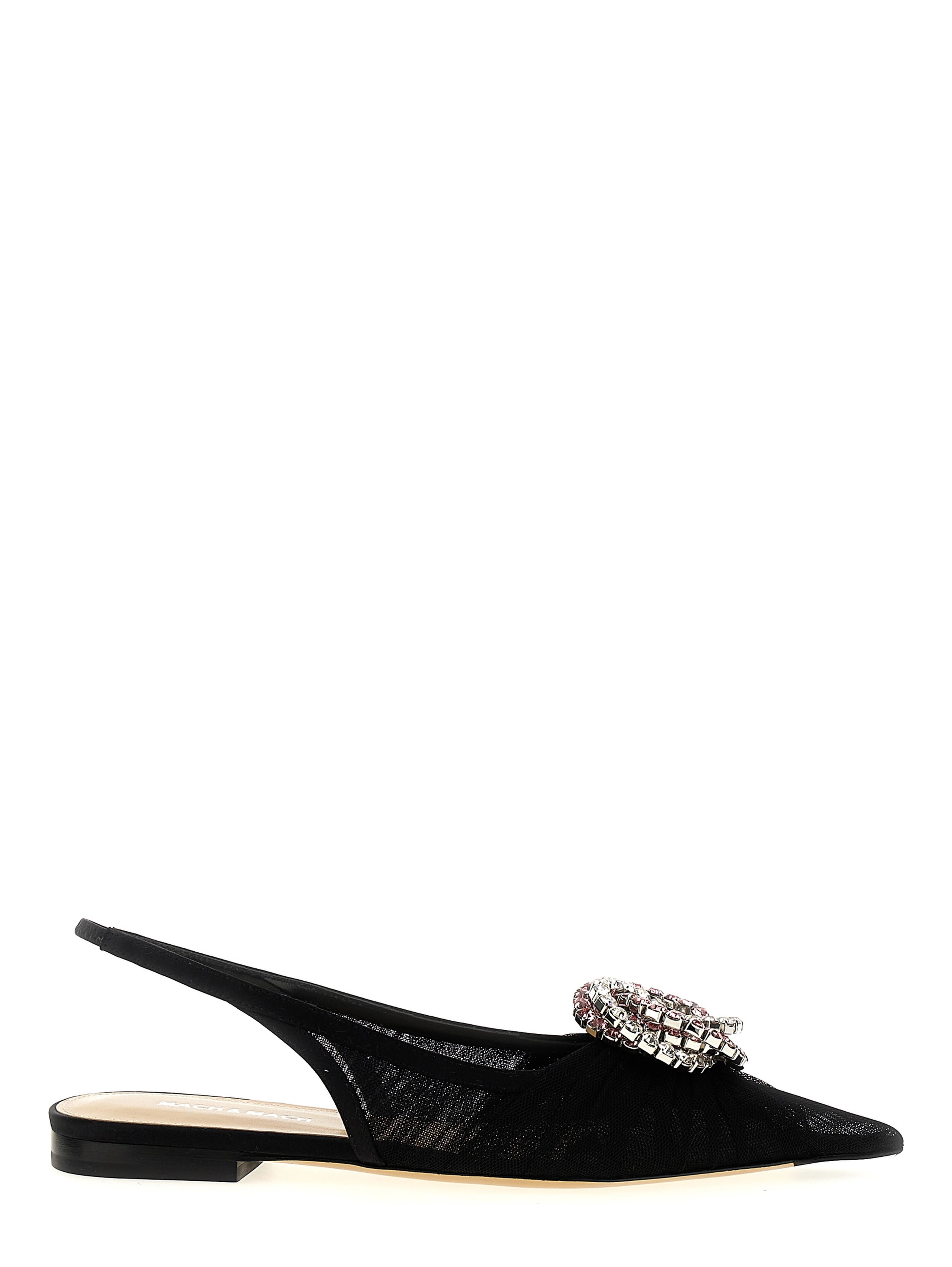 Black Polyamide Ballet Flats