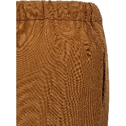 Brown Virgin Wool Long Skirt