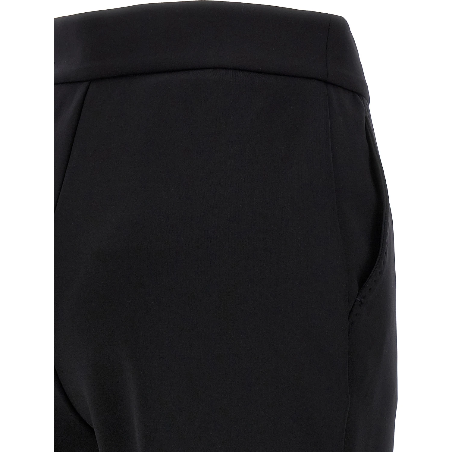 Black Polyamide Casual Pants