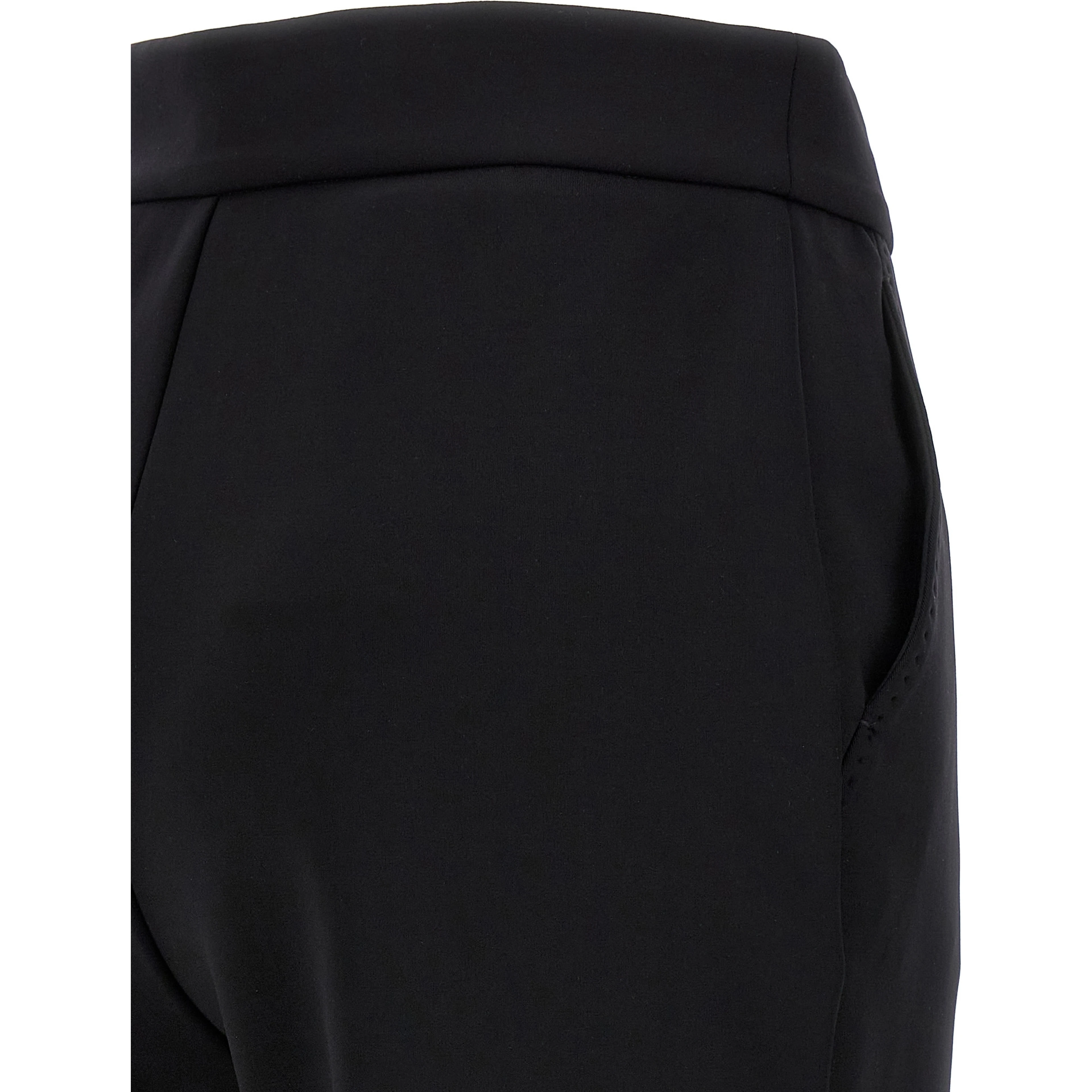 Black Polyamide Casual Pants