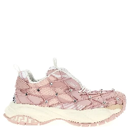 Multicolor Polyester Athletic Sneakers