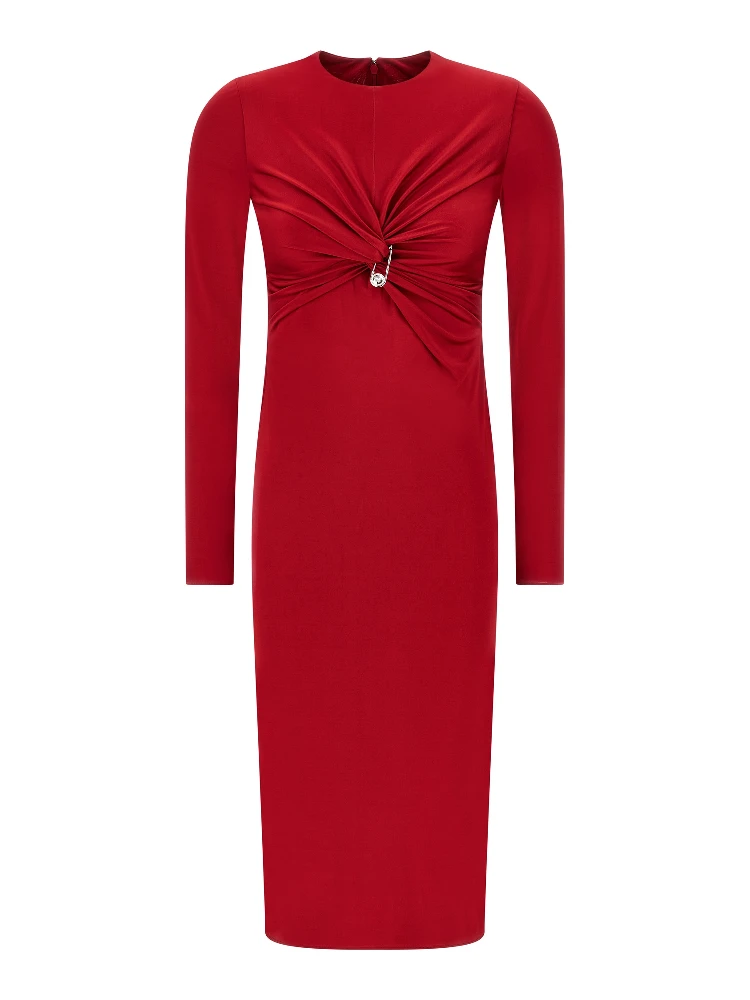 Multicolor Viscose Midi Dress