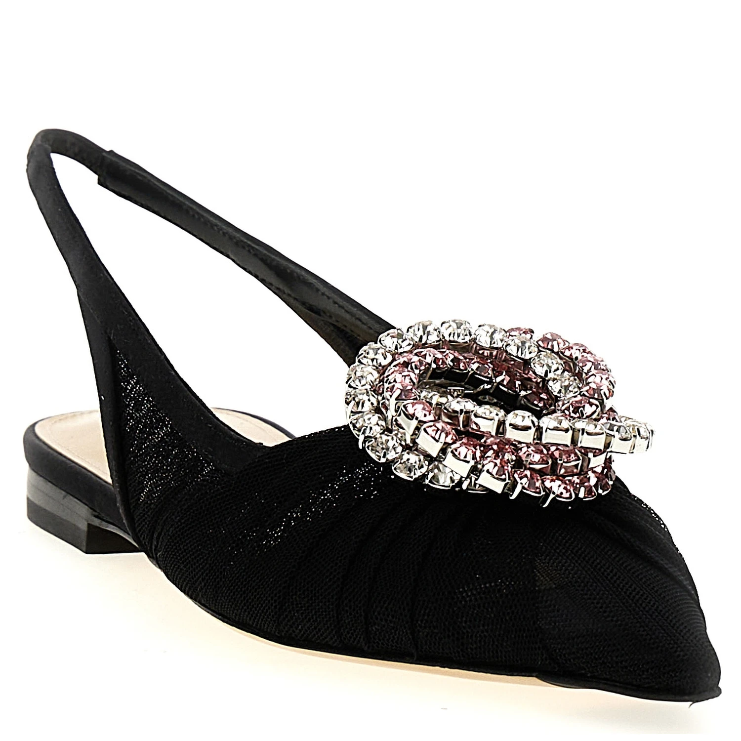Black Polyamide Ballet Flats