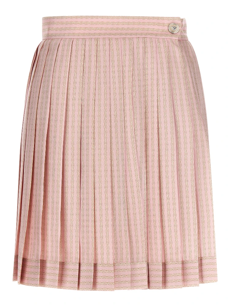 Multicolor Silk Long Skirt