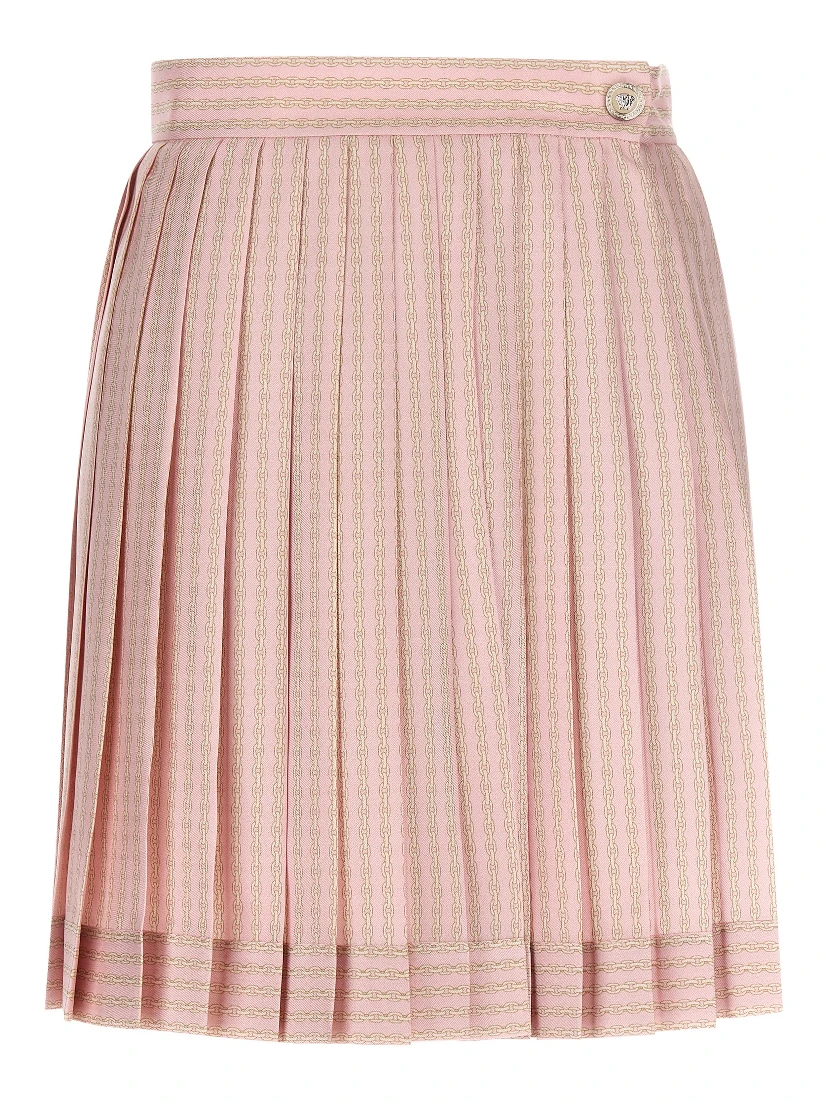 Multicolor Silk Long Skirt