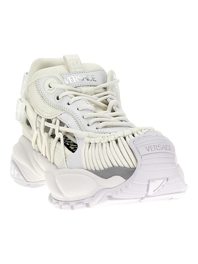 White Calfskin Athletic Sneakers