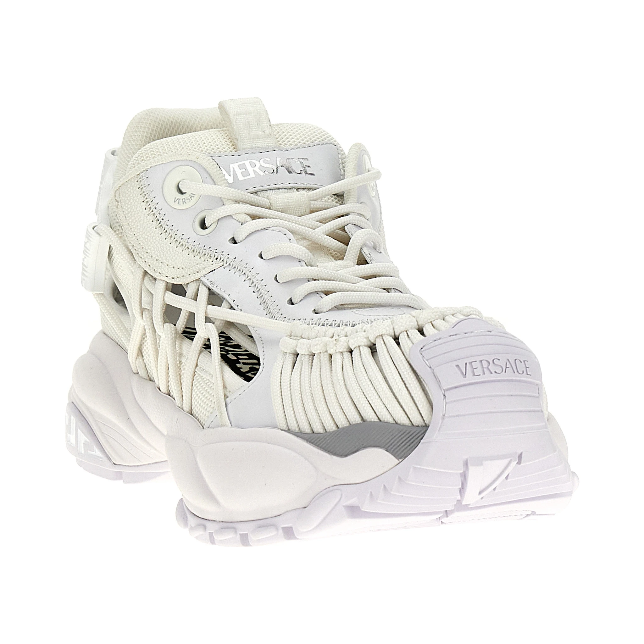 White Calfskin Athletic Sneakers
