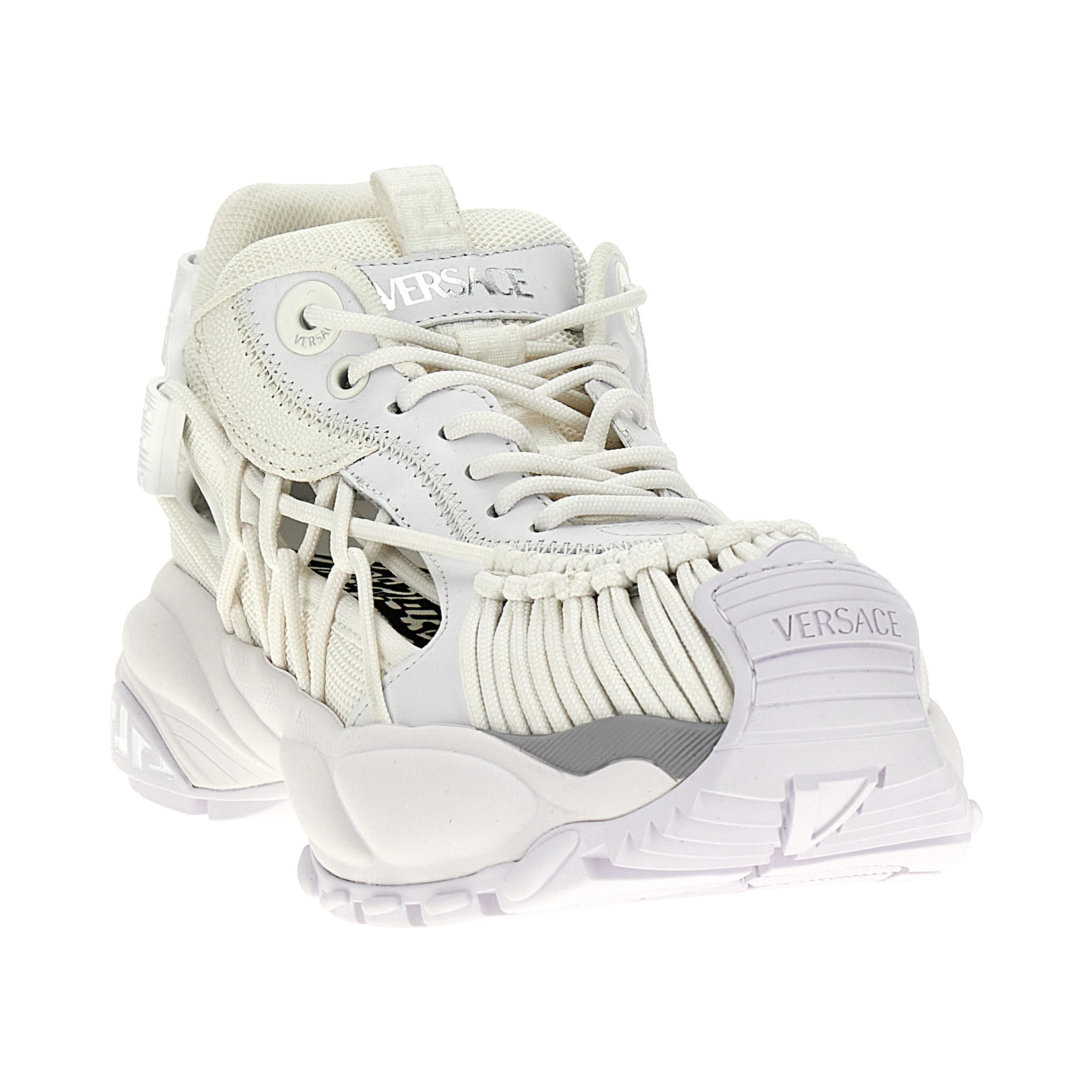White Calfskin Athletic Sneakers