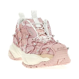 Multicolor Polyester Athletic Sneakers